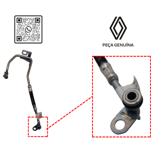 RN 151921 151921411R TUBO DE ENTRADA DE OLEO DA TURBINA 1.0 H5D1.3 16V H5H - 2